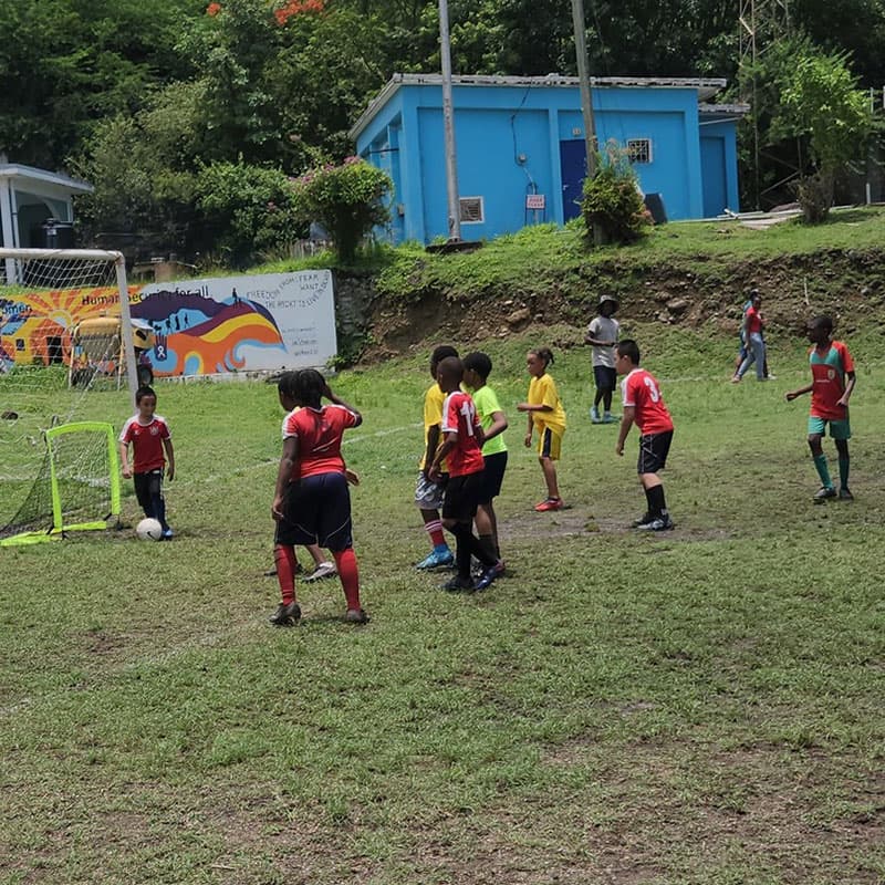Under 8 year olds playing against the St. Joseph Boys and Girls Club