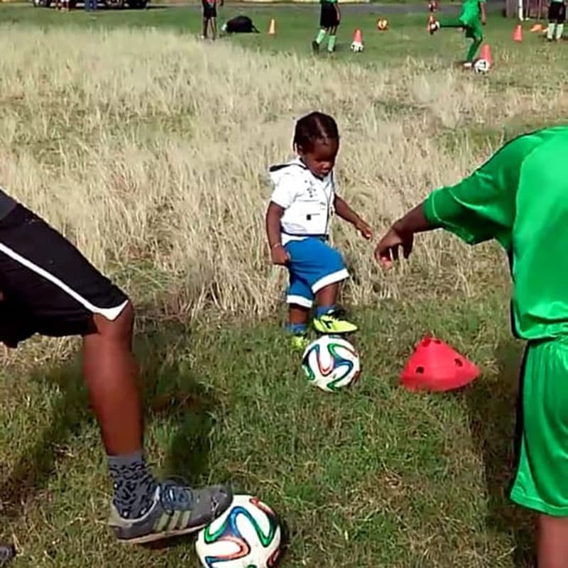 Players going through their drills at a practice session