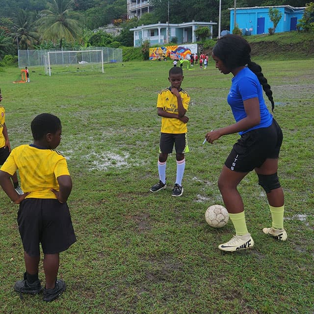 St. Joseph Under 8 team warming up