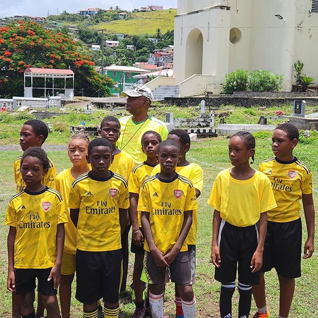The St. Joseph Under 10 team posing for a photo