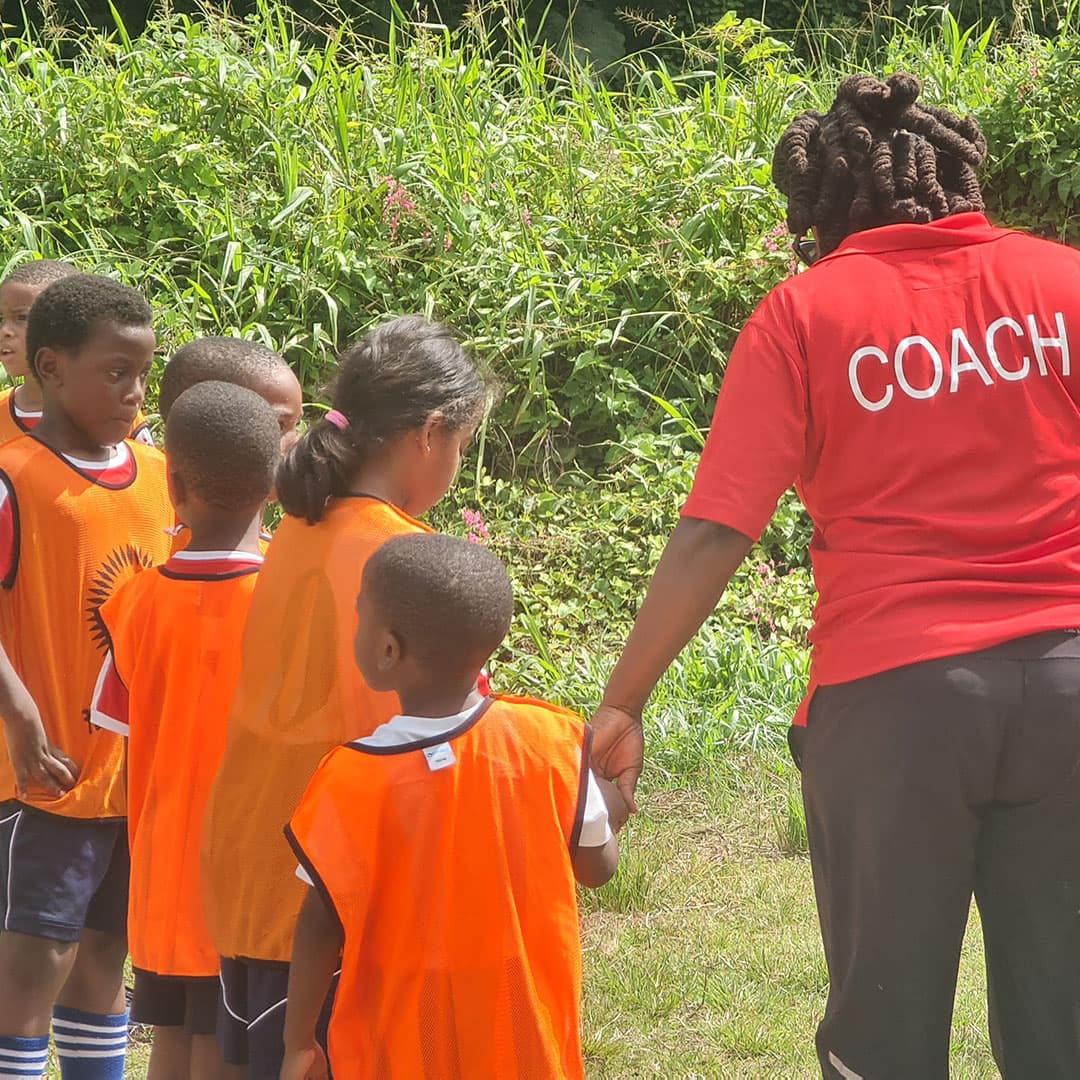 Coach Tammy giving our players instructions